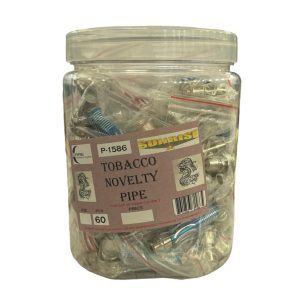 Metal Hand Pipe with Mix Color Design Jar