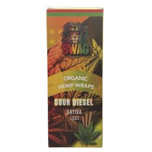 SWAG Organic Hemp Mylar Wraps Display | 15CT